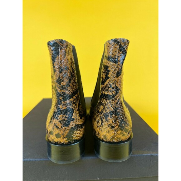 Freda Salvador Joan Chelsea Boots Womens 5 M Brass Snake Embossed Leather NWB - Picture 7 of 11
